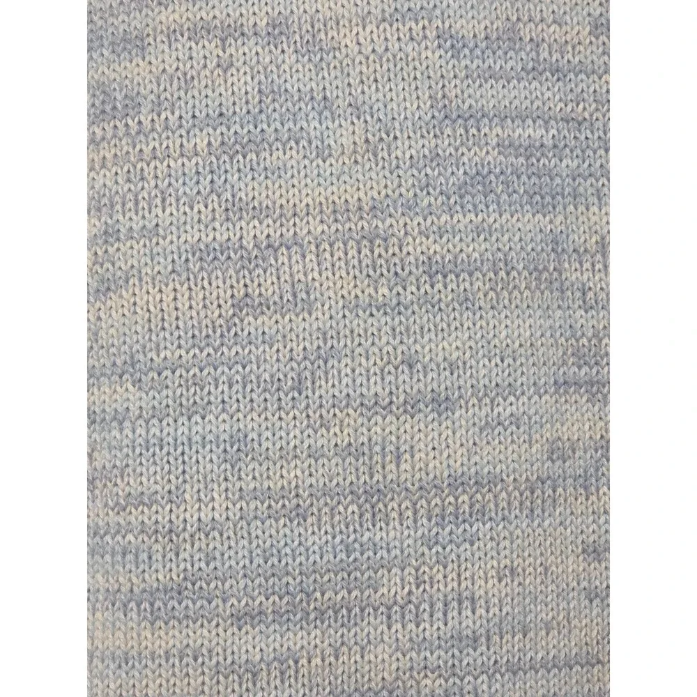 Jeanne Pierre Womens  Pastel Blue Ivory Sweater 100% Cotton Nautical NWT‎